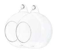 VALICLUD Lot de 2 Nids Rafraîchissants en Verre pour Hamster Taille S Maison Transparente pour Petits Animaux d'Été Cachette Fraîche pour Cochon d'Inde Nid Créatif et Solide