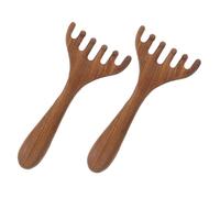 VALICLUD Lot De 2 Outils De Massage En Bois De Cerf Masseur Facial Masseur De Tête Et Des Yeux Peigne De Massage Intelligent Stimulateur Du Cuir Chevelu Masseur De Mise En Forme Du