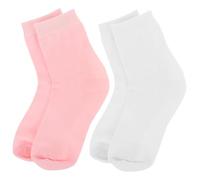 VALICLUD Lot De 2 Paires De Chaussettes Anti-Callosités Pour Pieds Secs Et Crevassés Sans Coutures Hydratantes Et Réparatrices En Coton Blanc