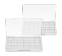 VALICLUD Lot De 2 Palettes De Maquillage Vide Transparentes BoîTes Portables pour Fard À PaupièRes Rouge À LèVres Et Blush Organisateur Multifonctionnel Compact pour Voyage Et Usage Quotidien