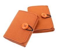 VALICLUD Lot de 2 Paquet Organisateurs en Feutre pour Huiles Essentielles, Petit Format, Portable, Pochette de Rangement pour Flacons, Usage Voyage et Quotidien, Couleur Marron