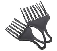 VALICLUD Lot de 2 Peignes à Cheveux Noirs en Plastique, Grosse Taille et Petite Taille, Peigne à Dents Larges pour Coiffure Salon, Accessoires Coiffure Polyvalents Anti-frisottis Adaptés