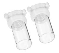 VALICLUD Lot de 2 Petites Coupelles en Verre et Plastique pour Fourmis, Station d'alimentation Résistante à l'usure de 10ml, Réduit Le Risque de Noyade, pour Élevage D'été