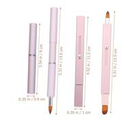 VALICLUD Lot De 2 Pinceaux À Double Tête Mats Pour Rouge À Voyage Applicateur Tube En Aluminium