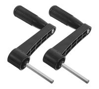 VALICLUD Lot de 2 Poignées de Manivelle Noires pour Réglage Hauteur de Bureau et Table Assis-Debout, Accessoires de Quincaillerie Robustes, Compatibles Montage de Meubles, Usage Bureau