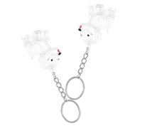 VALICLUD Lot de 2 Porte-Clés Commémoratifs Transparents pour Poils de Chien Boîte Souvenir Légère et Compacte Bijou de Paquet Pratique pour Garder Mémoire et Poils D’Animaux Près du Cœur