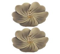 VALICLUD Lot de 2 Porte-Parfum en Métal Forme Calebasse Plateau à Parfum pour Contemplation et Purification Cendrier Décoratif Réutilisable pour Bureau Yoga et Espace Zen Organisateur