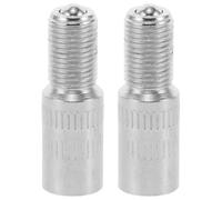 VALICLUD Lot de 2 Rallonges de Valve en Métal Chromé 25 Mm, Adaptateurs Universels pour Pneus Voiture, Moto, Vélo et Camion, Accessoires D’outils de Réparation de Pneus, Extension