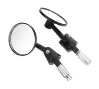 VALICLUD Lot de 2 Rétroviseurs Rétro pour Guidon de Moto et Scooter Miroir Rond Ajustable en Alliage d'Aluminium Verre Compatible Universellement Accessoires Sécurité pour Déplacement