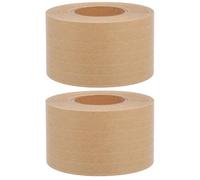 VALICLUD Lot de 2 Rubans Adhésifs Marron en Papier Kraft Renforcé 6 Cm X 45,7 M, Activés par L'eau, Gommés, Résistants pour Emballage et Fermeture de Boîtes, Fournitures D'encadrement