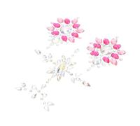 VALICLUD Lot de 2 Sets de Bijoux de Corps Strass de Poitrine Autocollants, Taille Moyenne, Gemmes Adhésives Brillantes, Décoration Corporelle pour Femmes, Usage Festif et Carnaval, Facile