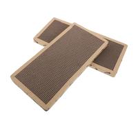 VALICLUD Lot de 2 Tapis à Griffer en Sisal Naturel pour Chats Griffoir Carré 424 X 21 CM Bords Renforcés en Carton Ondulé Protège-Canapé et Meubles Usage Intérieur Adaptable