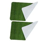 VALICLUD Lot de 2 Tapis en Gazon Artificiel pour Chiens 38x58 Cm Tapis D’entrée et Extérieur Vert à Petites Feuilles et d'apprentissage Propreté Paillasson Résistant pour Balcon et Jardin