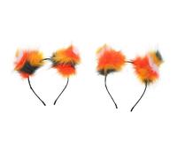 VALICLUD Lot De 2 -Têtes Décoratifs En Fausses Oreilles De Renard Accessoires Pour Cheveux Tendance Mignons Colorés
