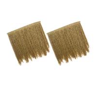 VALICLUD Lot de 2 Tuiles de Toit en Chaume Artificiel Jaune, Décoration Extérieure pour Jardin et Terrasse, Toit de Paille Synthétique Résistant aux Intempéries, pour Cabane et Pergola,