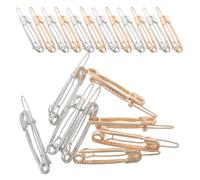 VALICLUD Lot de 20 Barrettes Plates en Alliage Doré et Argenté Épingles à Cheveux Épingles de Sûreté pour Femmes et Filles Accessoires Coiffure Légers et Antidérapants pour Fêtes et