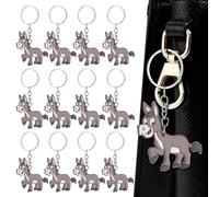 VALICLUD Lot de 20 Porte-clés Pendentif Âne en PVC et Métal, Taille Portable, Décoration Polyvalente pour Fête D'garçon et Filles et Présents