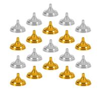 VALICLUD Lot de 20 Porte-Drapeaux Universels en Métal Doré et Argenté Supports Ronds Compacts pour Drapeaux de Bureau et Conférences Base d'Affichage Stable et Légère pour Petits