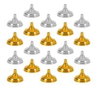 VALICLUD Lot de 20 Porte-Drapeaux Universels en Métal Supports Ronds Dorés et Argentés pour Drapeaux de Bureau Base d'Affichage Stable et Compacte pour Conférences et Décoration de Table