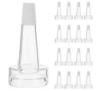 VALICLUD Lot de 200 Embouts Trompette Transparents pour Flacons D’Ampoules - Pipette Compte-Gouttes Précise en Plastique Système Anti-Reflux Usage Laboratoire Médical et Dosage