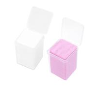 VALICLUD Lot de 200 Lingettes Nettoyantes pour Colle à Faux Cils, Coton Doux, Format Compact, Dissolvant pour Flacon de Colle, Usage Professionnel et Voyage, 2 Boîtes Assorties Rose Pâle