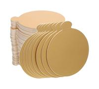 VALICLUD Lot de 200 Mini Plateaux à Gâteaux Mousse en Carton Doré Bases Décoratives Rondes 20 CM Supports Jetables pour Cupcakes Pâtisseries et Desserts pour Présentation et Transport