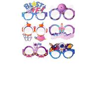 VALICLUD Lot de 24 Lunettes de Fête Spatiales en Papier Léger pour Garçon et Filles et Adultes Accessoires Photo Décoratifs pour Soirées à Thème Espace et Fêtes Musicales