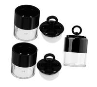 VALICLUD Lot De 3 Boîtes à Poudre De Maquillage 10 G, Récipient à Poudre Rechargeable Avec Houppette, Format Compact, Noir, Pour Femmes, Usage Voyage Et Retouches