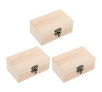 VALICLUD Lot de 3 Boîtes de Rangement en Bois pour Huiles Essentielles 15 Ml Coussinet Antichoc en Mousse Coffret Anti-Uv Organisateur de Voyage pour Flacons D’Aromathérapie et Vernis à