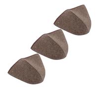 VALICLUD Lot de 3 Bonnets de Sauna en Feutre de Laine Épais Couleur Brun Foncé Taille Unique Chapeaux Isolants à Dôme Haut pour Hammam et Spa Protection Thermique et Respirabilité