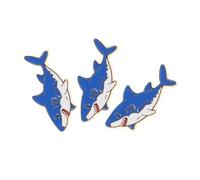 VALICLUD Lot De 3 Broches Requin Émail, Épingles Créatures Marines, Alliage Zinc, Fantaisie, Unisexe, Pour Vêtements Et Paquet, Accessoires Drôles, Taille Standard, Usage Quotidien