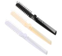 VALICLUD Lot De 3 Brosses à Cheveux Pliables Compactes Petites Brosses Portables Pour Femmes Légères En Noir Et Beige Et Blanc Accessoires De Coiffure Nomades
