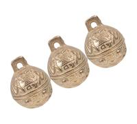 VALICLUD Lot de 3 Clochettes en Cuivre 34 MM Mini Grelots Décoratifs Vintage pour Collier de Chien Accessoires Portables pour Animaux Carillons Sonores pour Entraînement et Balade