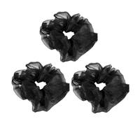 VALICLUD Lot De 3 Élastiques à Cheveux Cristal En Maille, Couleur Noire, Extensibles, Pour Filles, Maintien Ferme Au Quotidien, Accessoires Mode Pour Queue De Cheval