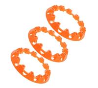 VALICLUD Lot de 3 Enjoliveurs Centraux 10 Pouces en Plastique Orange pour Roues de Quad ATV Protection Solide de Moyeu de Roue Accessoires Tout-Usage pour Usage en Extérieur et Sable