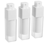 VALICLUD Lot de 3 Flacons de Lotion Carrés 30ml en Plastique Mat, Rechargeables et Compacts, pour Cosmétiques de Voyage et Soins Visage