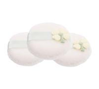VALICLUD Lot De 3 Houppettes À Poudre Pour Le Visage En Forme De Trèfle, Et Douces, Rondes Et Lavables, Réutilisables, Pour Poudre