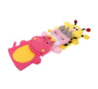 VALICLUD Lot de 3 Moufles Exfoliants pour Garçon et Filles Taille Moyenne en Matériau Doux, Brosse de Bain Sécurisée pour Bébé, Accessoires de Bain Adaptés Usage Quotidien Style Aléatoire