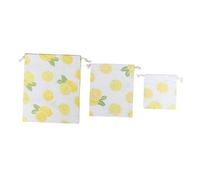VALICLUD Lot de 3 Paquet à Cordon en Coton et Lin Design Pochette de Rangement Multifonction Paquet pour Thé et pour Camping et Voyages
