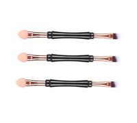VALICLUD Lot de 3 Pinceaux de Maquillage Professionnel Petit Format Double Usage avec Housse Protectrice pour Maquillage et Retouche Voyages