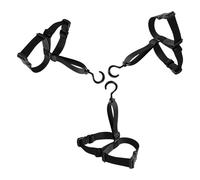 VALICLUD Lot de 3 Sangles Suspendues Réglables pour Bottes de Pêche et Chaussures de Randonnée, Support Extérieur Résistant aux Intempéries, Séchoir à Bottes Noir pour Activités de Plein