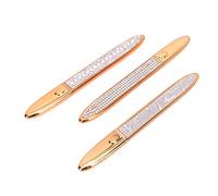 VALICLUD Lot De 3 Stylos Eye-liner Gel Autocollants 3 Pièces Soft Tip Rose Cristal Doré Effet Léopard Maquillage Yeux Precision Soin Visage Sans Bavure