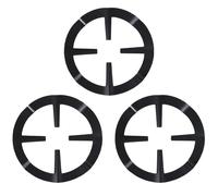 VALICLUD Lot de 3 Supports Noirs pour Cafetière Moka et Plaque de Cuisson à Gaz en Acier Inoxydable Antidérapant, Grille de Brûleur Résistante Cuisine Domestique et Professionnelle
