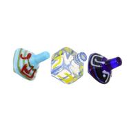 VALICLUD Lot de 3 Toupies en Verre Élégantes pour Hanoukka, Objets de Collection Judaïques Uniques, Faciles à Nettoyer, Décoration Festive pour Garçon et Filles et Adultes