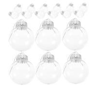 VALICLUD Lot de 30 Boules De Noël Transparentes en Plastique À Remplir Petites Et Incassables À Remplir Transparentes Grandes Et Rechargeables pour Animaux De Compagnie