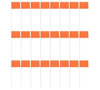 VALICLUD Lot de 30 Drapeaux de Marquage pour Pelouse Orange Tige en Fil Métallique Résistants aux Intempéries Haute Visibilité pour Jardinage Chantiers Irrigation et Levés