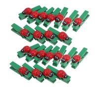VALICLUD Lot de 30 Pinces À Linge en Mini Pinces À Linge Porte-Notes Mini Trombones en Métal Vert