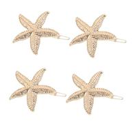 VALICLUD Lot De 4 Barrettes À Cheveux Étoiles De Mer Pour Filles : Accessoires Tendance Pour Coiffures De Fête Et Fêtes D'été.