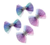 VALICLUD Lot de 4 Barrettes Cheveux Noël Nœud et Flocon de Neige, Accessoire Cheveux Fille Petit Format, Décoration Festive pour Fêtes et Présents Style Aléatoire