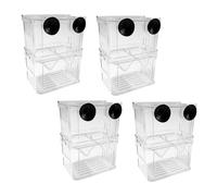 VALICLUD Lot de 4 Boîtes D’Élevage Transparentes Flottantes pour Alevins Incubateur pour Œufs de Poisson Séparateur pour Poissons Agressifs Kit D’Écloserie Polyvalent pour Aquarium